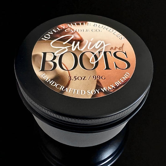 BLACK TIN CANDLES 3.5oz